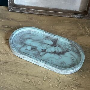 Handcrafted Resin Oval Tray